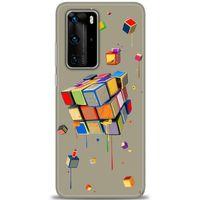Huawei P40 Pro Kılıf HD Baskılı Kılıf - Zeka Küpü + Tam Ekran Koruyucu