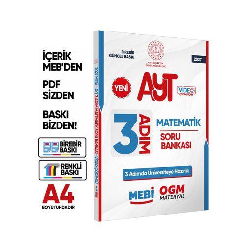 2027 AYT MEBİ-OGM 3 ADIM Matematik Soru Bankası RENKLİ A4 Boyut Video Çözümlü BASKI ÜCRETİ