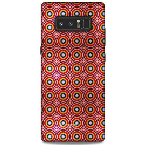 Samsung Galaxy Note 8 Kılıf Pastel Renkler (40) Fit Silikon Kılıf Yeşil Kırmızı