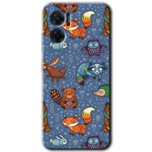 Potkal Hediye Fabrikası Xiaomi Redmi 10 5G HD Baskılı Kılıf + 9D Tam Ekran Koruyucu - Animals Funny