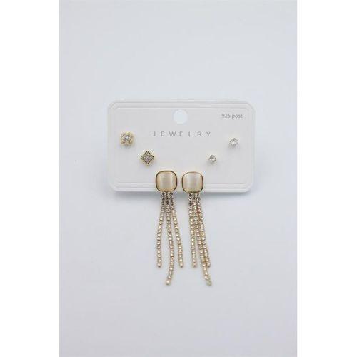 Çoklu Set Küpe - Altın