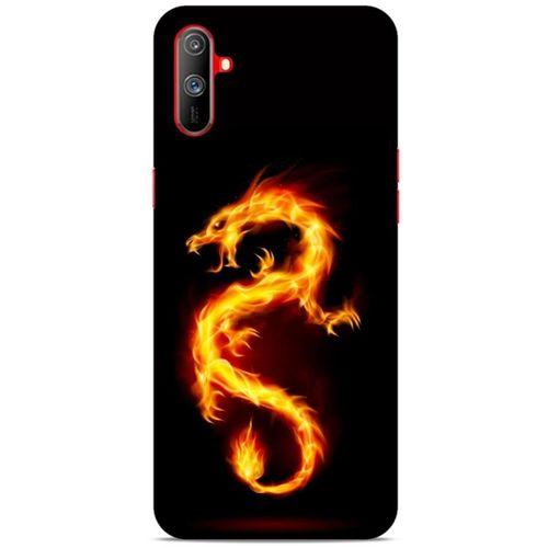 Oppo Realme C3 Kılıf Dragons (26) Tpu Silikon Kılıf Tatoo Ateş Ejderhası