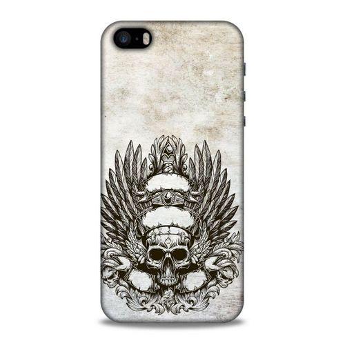 Lopard Apple iPhone SE Uyumlu Kılıf Tattoo's (6) Silikon Kılıf Siyah Gri