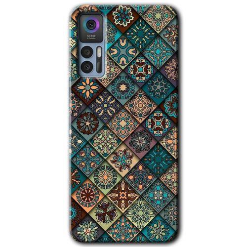 TCL 30 Kılıf HD Desen Baskılı Arka Kapak - Mat Mandala