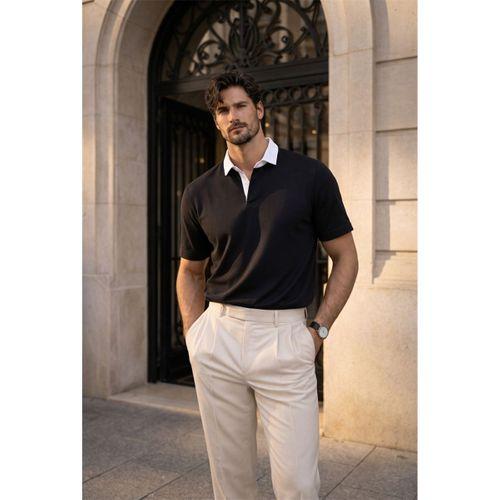 Arthur Regular Fit Nova Pike Kumaş Polo Yaka T-Shirt - Siyah