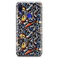 Xiaomi Redmi Note 7 Pro Kılıf Kayak Malzemeleri Arka Kapak Koruma Desenli Full Koruyucu