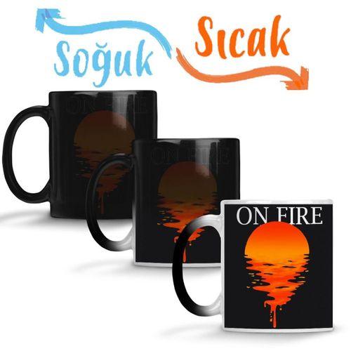 On Fire Sihirli Kupa Bardak Porselen