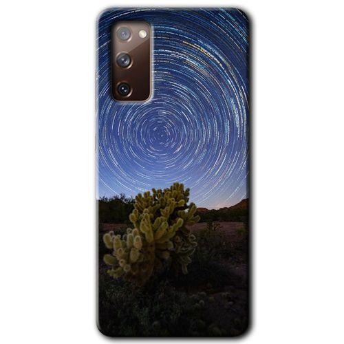 MRCİLETİSİM Samsung Galaxy S20 FE Kılıf Baskılı Kapak - Eclipse Sky +Tam Kaplayan Mat Seramik