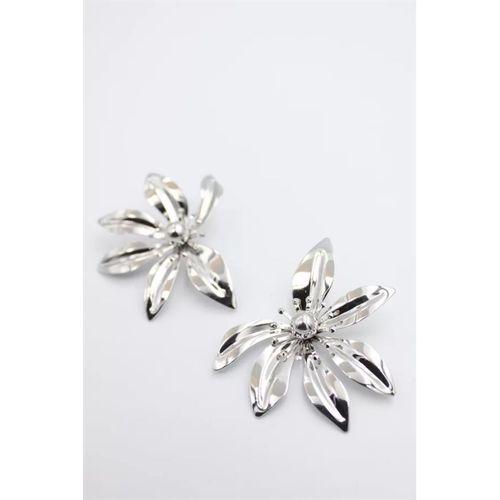 Yaprak Küpe - Gümüş