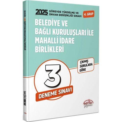 2025 GYS ÜDS Belediye ve Bağlı Kuruluşları İle Mahalli İdare Birlikleri 4. Grup Tamamı Çözümlü Fasikül 3 Deneme Editör Yayınları