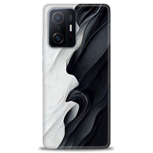 Xiaomi Mi 11T Pro Kılıf HD Baskılı Kılıf - Black and White + Tam Ekran Koruyucu