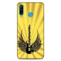 Lopard Huawei P30 Lite Uyumlu Kılıf Tattoo's (41) Tank Kılıf Gitar Dövmesi