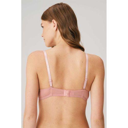 Kadın Balenli Destekli Dolgulu Askıları Çıkabilen Yaka Detaylı T-shirt Sütyeni