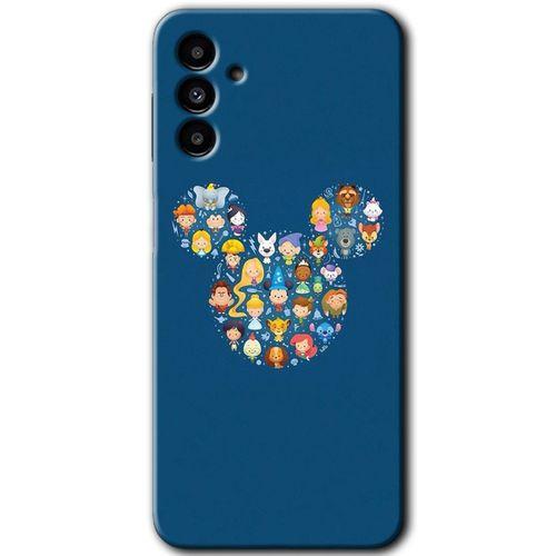 MRCİLETİSİM Samsung Galaxy M23 Kılıf Baskılı Kapak - Mickey + 5D Tam Kaplayan Cam