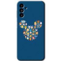 MRCİLETİSİM Samsung Galaxy M23 Kılıf Baskılı Kapak - Mickey + 5D Tam Kaplayan Cam