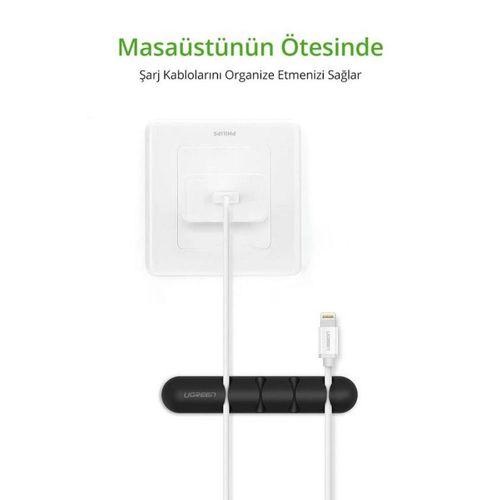 Ugreen Kendinden Yapışkanlı 4’lü Kablo Tutucu 2 Adet