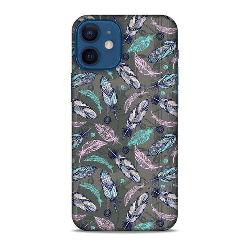 Apple iPhone 12 Mini Kılıf Desenli Özel Seri Tüyler (6) Silikon Kılıf