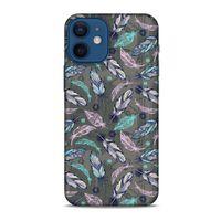 Apple iPhone 12 Mini Kılıf Desenli Özel Seri Tüyler (6) Silikon Kılıf