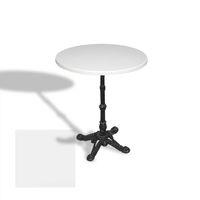 Dockers Çipa 1002 Döküm Ayak Yuvarlak Masa Çap 60cm - (Werzalit, Wermodin ve Allzalit Tabla) - Beyaz