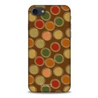 Apple Iphone 8 Kılıf Pastel Renkler (43) Thin Fit Kılıf Kahve Yeşil