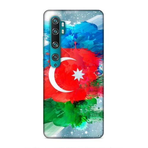 Xiaomi Mi Note 10 Pro Uyumlu Kılıf Azarbaijan (15) Antişok Kılıf Bayrak İllustre