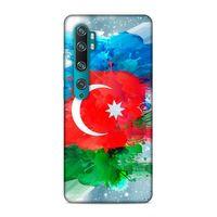 Xiaomi Mi Note 10 Pro Uyumlu Kılıf Azarbaijan (15) Antişok Kılıf Bayrak İllustre