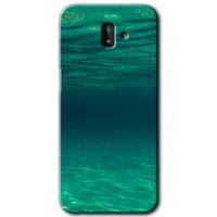 MRCİLETİSİM MRCİLETİSİM Samsung Galaxy J8 Kılıf HD Desen Baskılı Arka Kapak + Temperli Cam - Derin Deniz