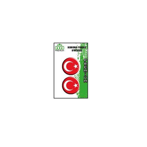 SEVGENT Bayrak Koruma Takozu İkili Damla Sticker