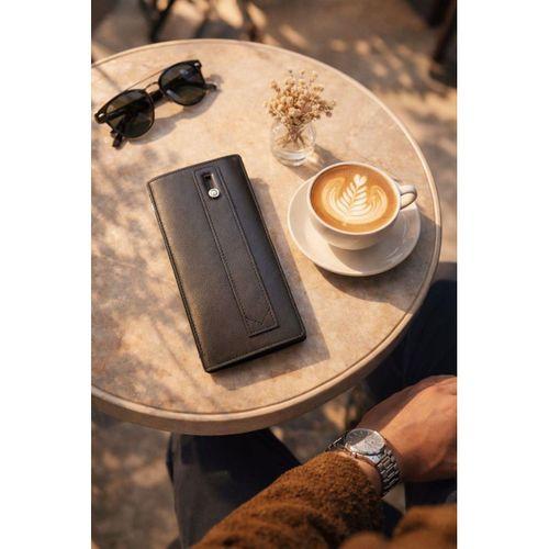 Hakiki Deri Mıknatıslı Kart Ve Telefon Bölmeli Unisex Cüzdan VS.BLKT.0947
