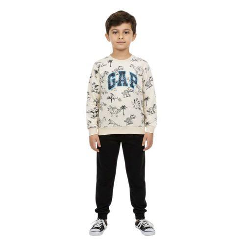 Erkek Çocuk Önü Baskılı Sweatshirt Ve Eşofman Alt Takım BGL-ST05251
