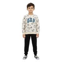 Erkek Çocuk Önü Baskılı Sweatshirt Ve Eşofman Alt Takım BGL-ST05251