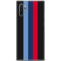 Samsung Galaxy Note 10 Plus Kılıf HD Baskılı Kılıf - Bordo Mavi Çubuklar + Tam Ekran Koruyucu