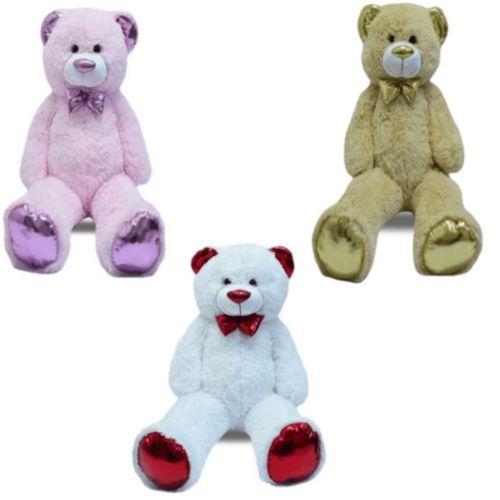 PL62711 - PELUŞ UZUN PARLAK AYI 150 CM 4 AS