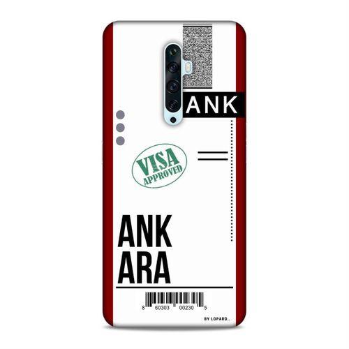Oppo Reno 2Z Kılıf Uçak Bileti Ankara Arka Kapak Koruma Desenli Full Koruyucu