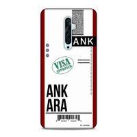 Oppo Reno 2Z Kılıf Uçak Bileti Ankara Arka Kapak Koruma Desenli Full Koruyucu