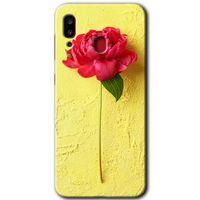 Galaxy A30 Kılıf HD Desen Baskılı Arka Kapak - Kırmızı Gül + Kırılmaz Cam