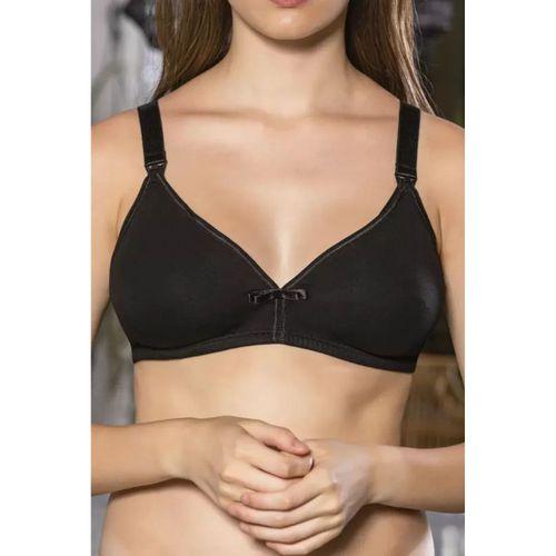 Siyah Anne İçin Konforlu Emzirme Sütyeni,pamuklutelsiz,süngersiz, Mom Bra