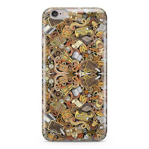 Apple iPhone 6 Plus - 6S Plus Kılıf Eğitimci Doodle Arka Kapak Koruma Desenli Full Koruyucu