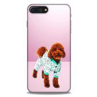 Apple Iphone 7 Plus Kılıf Köpek Kıyafetleri (33) Hybrid Kılıf Poodle Pijama