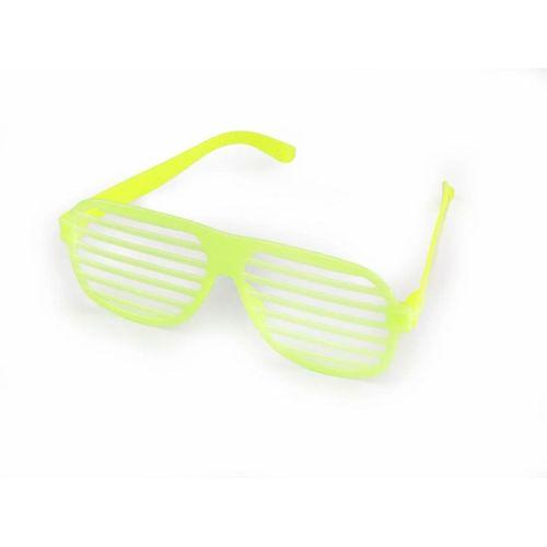 Retro Neon Fosforlu Panjur Gözlük - 12 Adet