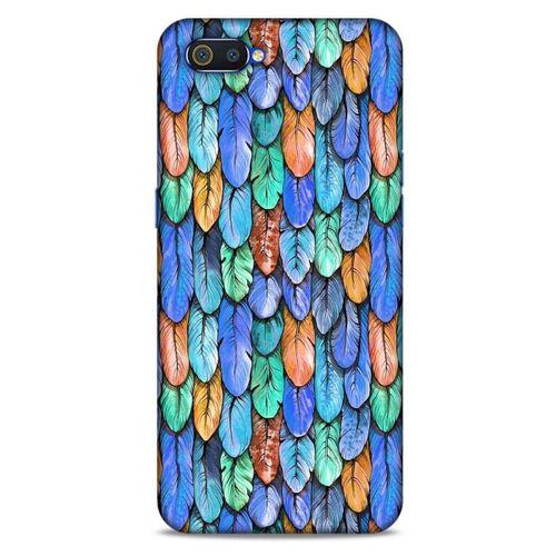 Oppo Realme C2 Kılıf Desenli Özel Seri Tüyler (37) Silicone Cover