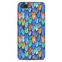 Oppo Realme C2 Kılıf Desenli Özel Seri Tüyler (37) Silicone Cover