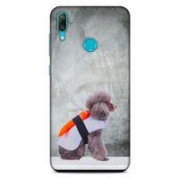 Huawei Y7 Prime 2019 Kılıf Köpek Kıyafetleri (39) Liquid Crystal Kılıf China Sushi Yağmurluk