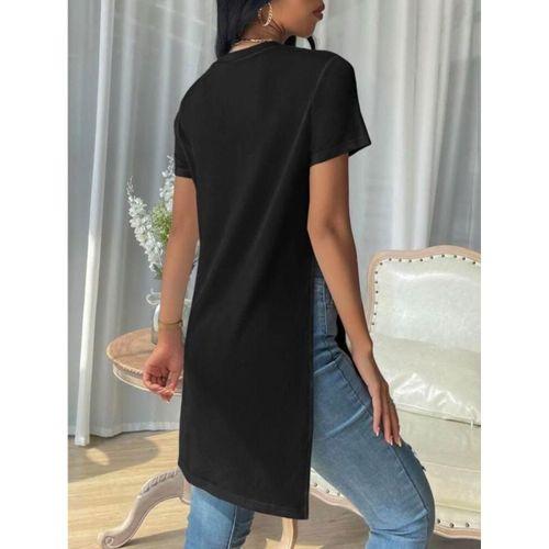 Kadın Yandan Yırtmaçlı Sandy Kumaş Bluz