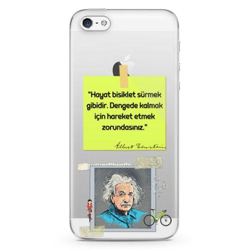 Apple iPhone 5 Kılıf Caps Eisnstein Arka Kapak Koruma Desenli Full Koruyucu