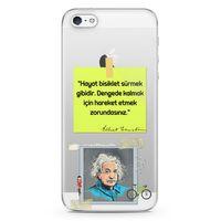 Apple iPhone 5 Kılıf Caps Eisnstein Arka Kapak Koruma Desenli Full Koruyucu