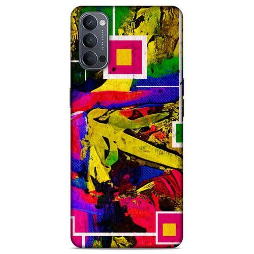 Lopard Oppo Reno 4 Uyumlu Kılıf Soyut Sanat (48) Desenli Bumper Kılıf