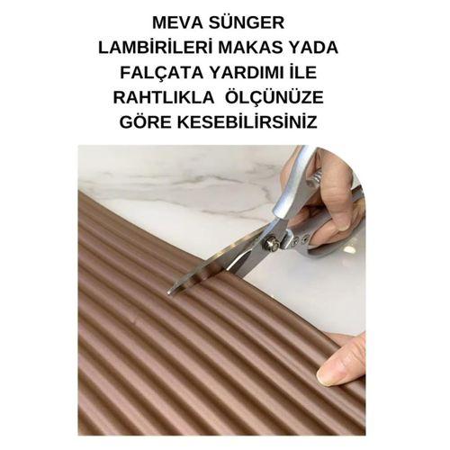 8cmx200cm 1 ADET Kahverengi Meva Kendinden Yapışkanlı Kauçuk Kenar Koruma Bebek Çocuk Darbe Koruma