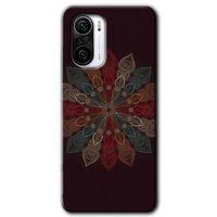 MRCİLETİSİM Xiaomi Redmi K40 Pro Kılıf HD Desen Baskılı Arka Kapak + Temperli Cam - Mandala Flower Wal