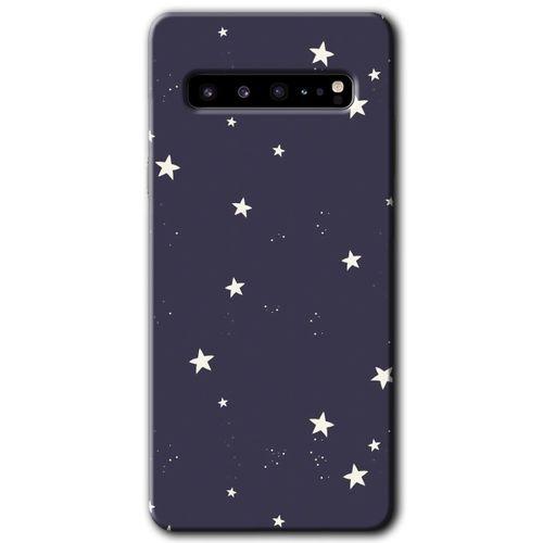 Samsung Galaxy S10 Plus HD Baskılı Kılıf + 9D Tam Ekran Koruyucu - Gökyüzü Yıldız